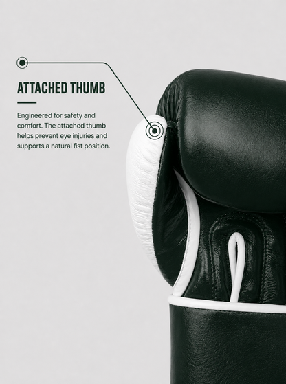LIMITED EDITION RAWCAGE PHANTOM GREEN MAKARI COWHIDE LEATHER BOXING GLOVES