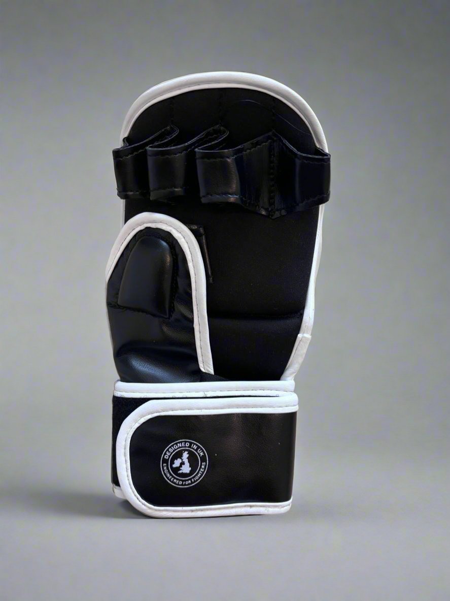RAWCAGE RISE MMA SPARRING GLOVES BLACK/WHITE