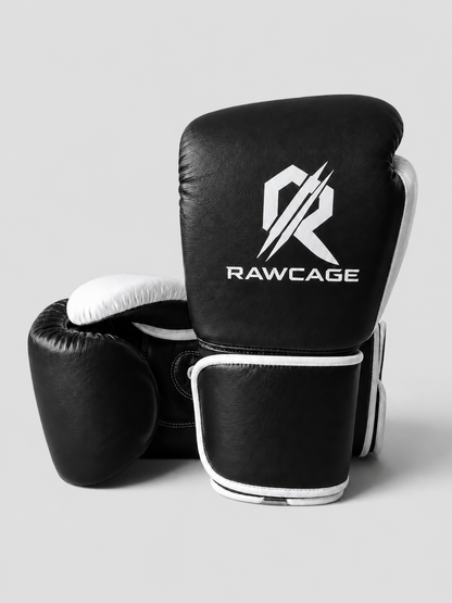 RAWCAGE MIDNIGHT FROST MAKARI COWHIDE LEATHER BOXING GLOVES