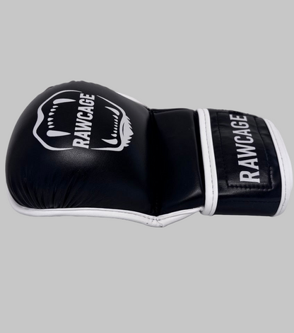 RAWCAGE RISE MMA SPARRING GLOVES BLACK/WHITE