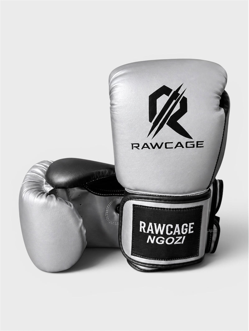 RAWCAGE SILVER NGOZI SPARRING BOXING GLOVES