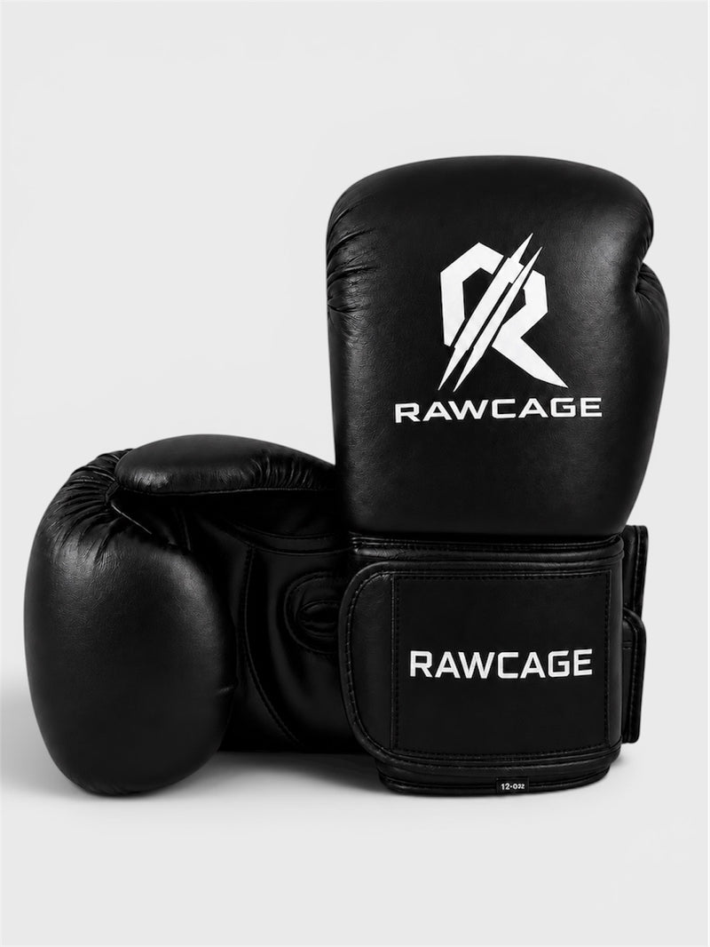 RAWCAGE IGNITE TRAINING BOXING GLOVES BLACK/WHITE