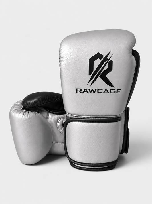 RAWCAGE SILVER NGOZI SPARRING BOXING GLOVES