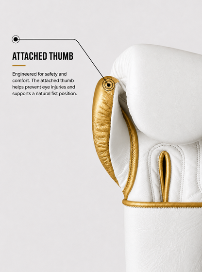 RAWCAGE IMPERIAL GOLD MAKARI COWHIDE LEATHER BOXING GLOVES