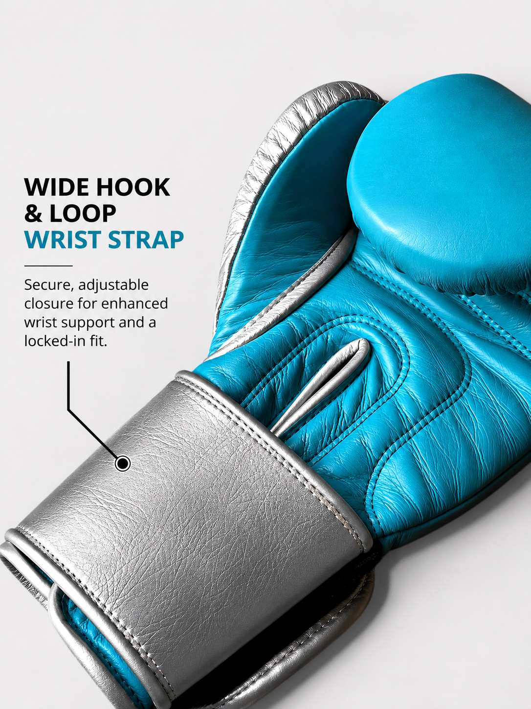 RAWCAGE SKY BLUE MAKARI COWHIDE LEATHER BOXING GLOVES