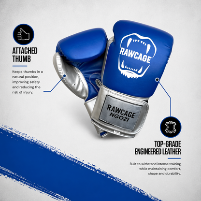 RAWCAGE BLUE NGOZI SPARRING BOXING GLOVES