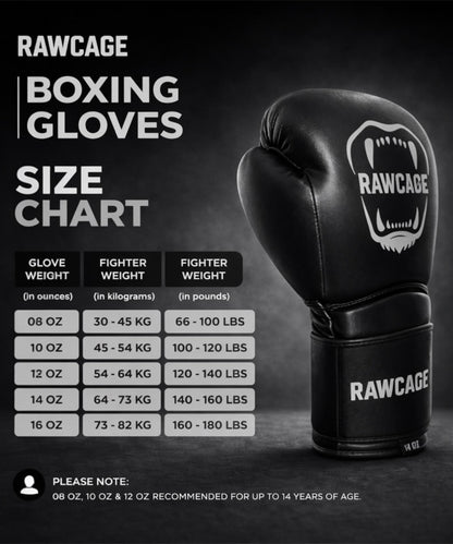 RAWCAGE BLUE NGOZI LACE SPARRING BOXING GLOVES