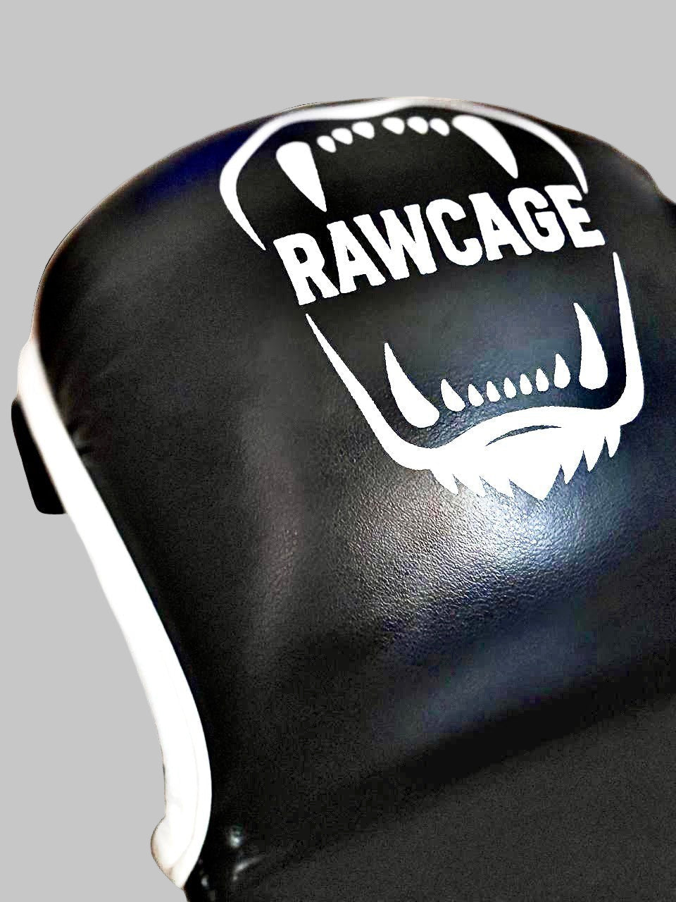 RAWCAGE RISE MMA SPARRING GLOVES BLACK/WHITE