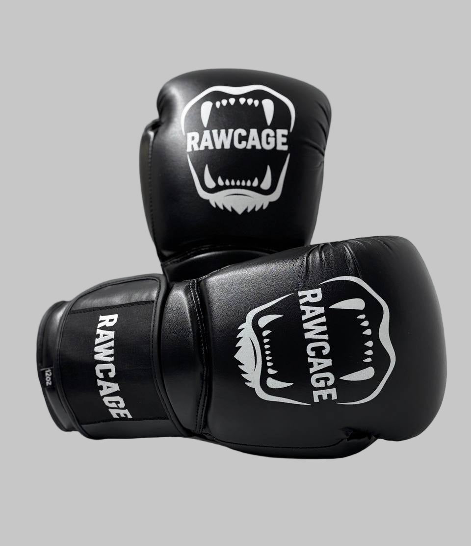RAWCAGE IGNITE TRAINING BOXING GLOVES BLACK/WHITE