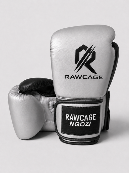 RAWCAGE SILVER NGOZI SPARRING BOXING GLOVES