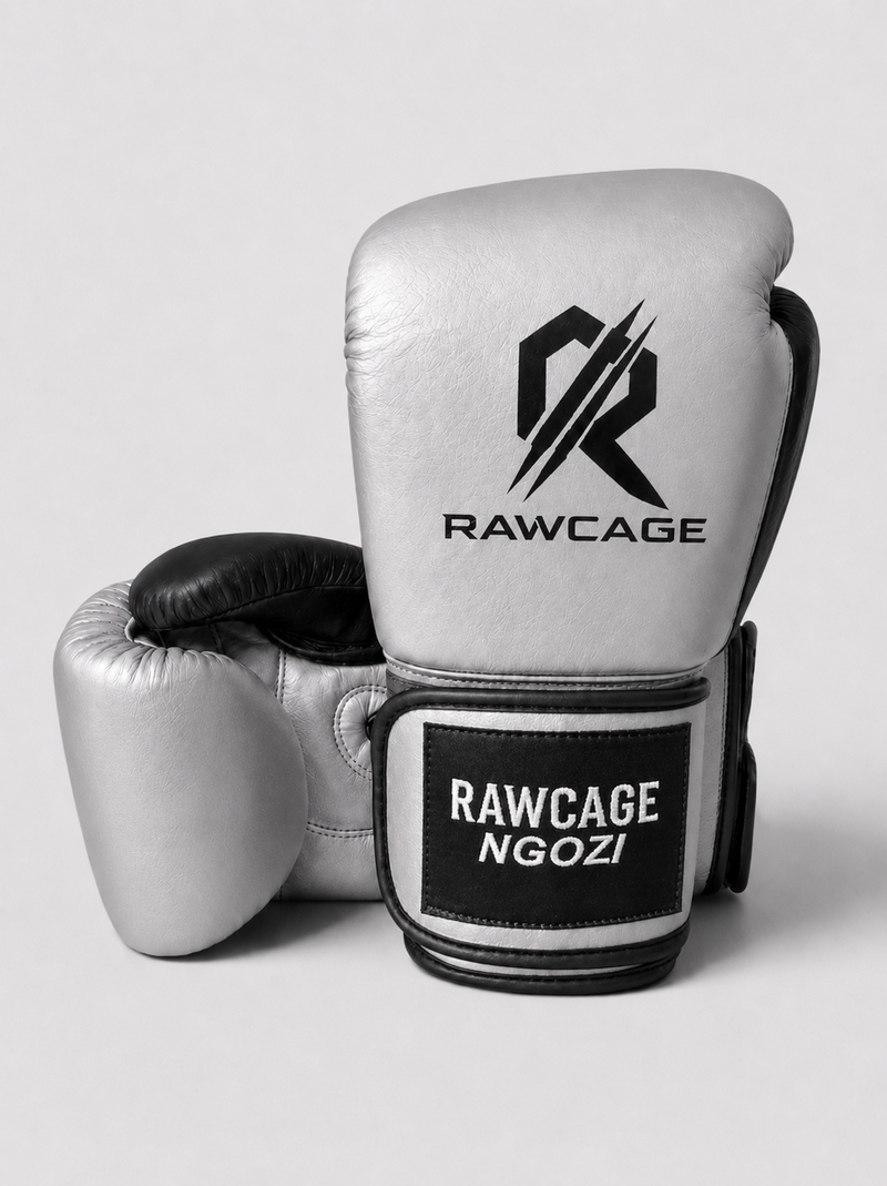 RAWCAGE SILVER NGOZI SPARRING BOXING GLOVES