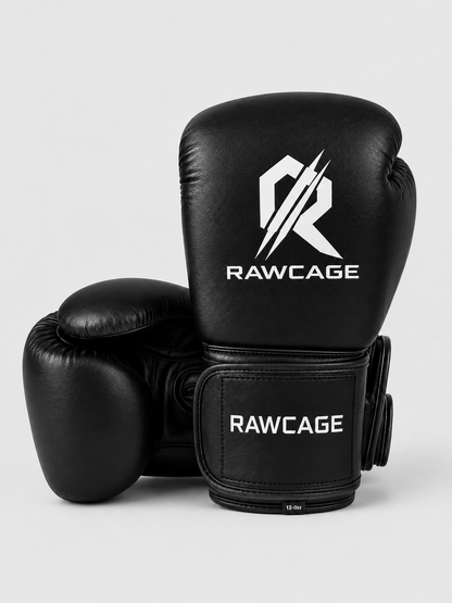 RAWCAGE IGNITE TRAINING BOXING GLOVES BLACK/WHITE