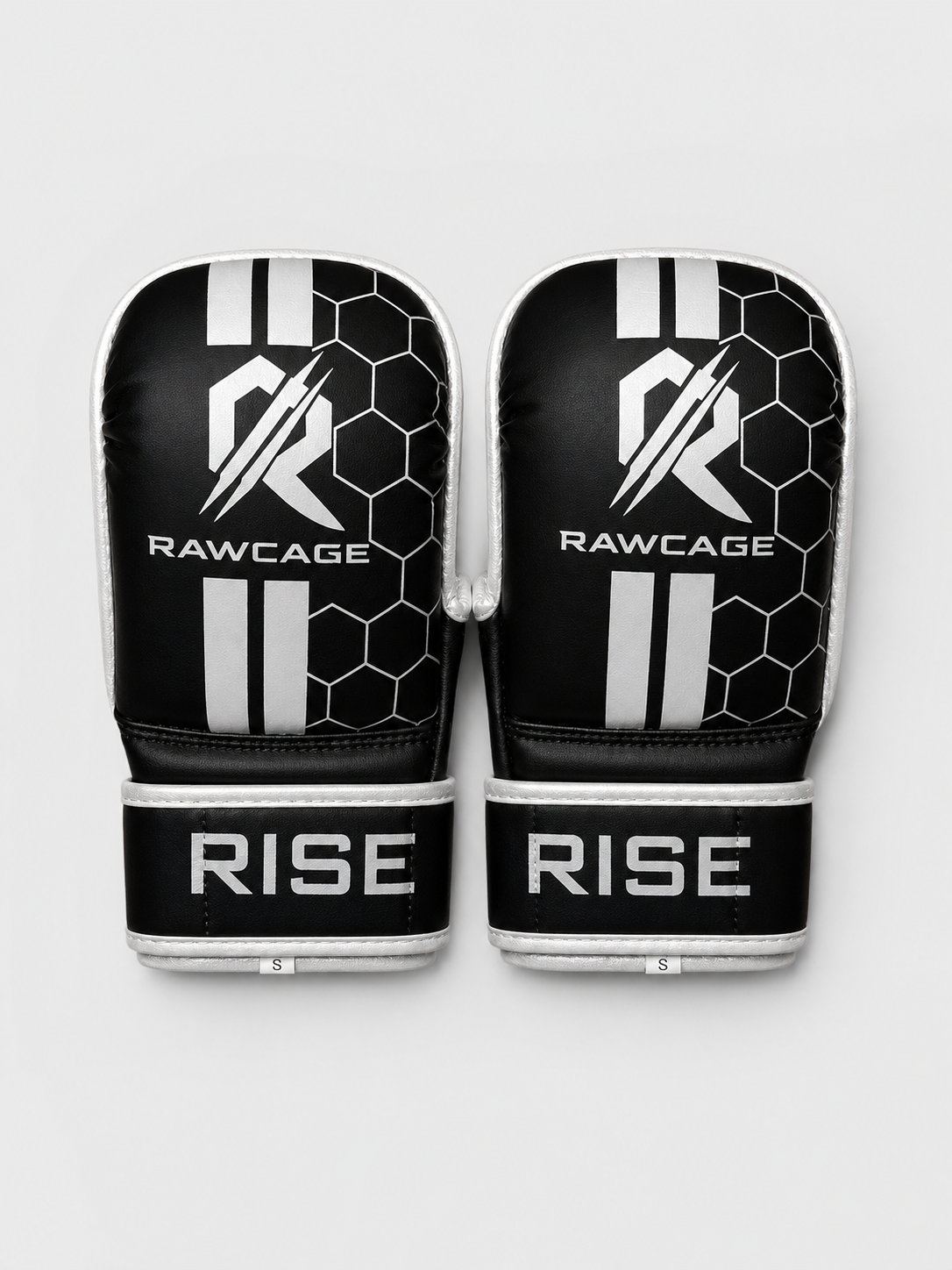 RAWCAGE RISE MMA SPARRING GLOVES BLACK/SILVER