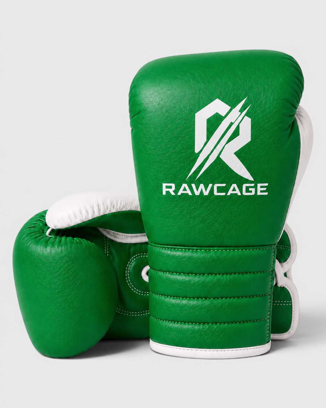 RAWCAGE EVERGREEN MAKARI LACE COWHIDE LEATHER BOXING GLOVES